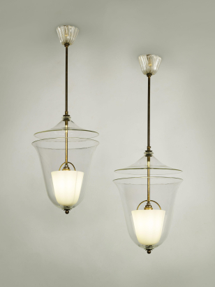 Pair of 1950's Murano Pendant Lights