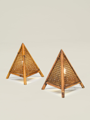 Pair of Pyramid Table Lamps