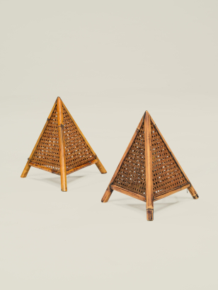 Pair of Pyramid Table Lamps