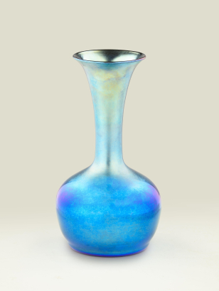 Large Iridescent Lagoon blue vase
