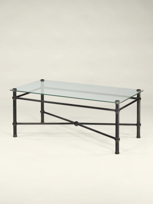 Mid Century Brass & Glass Coffee Table