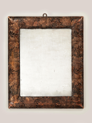 Embossed Leather Mirror