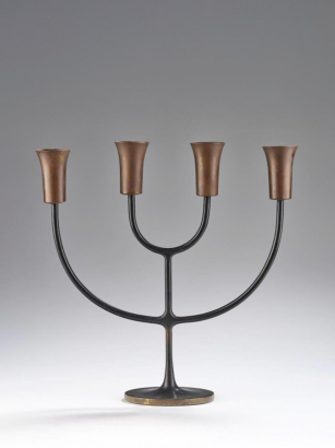 Four Arm Candelabrum by Karl Hagenauer