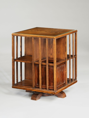 1930's Viennese Revolving Bookcase 1930's Viennese Revolving Bookcase