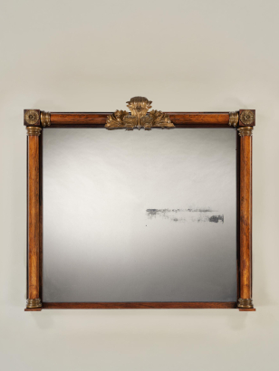 William IV Rosewood Overmantle Mirror
