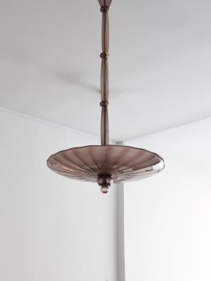 Pink Glass Pendant Light