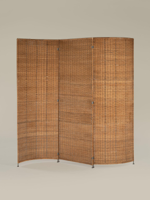 1950's Three Panel Wicker Screen