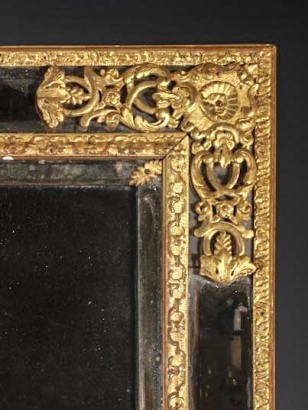 Louis XVI Giltwood 'Parclose' Mirror