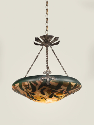 Large Art Nouveau 'Eucalyptus' Plafonniers