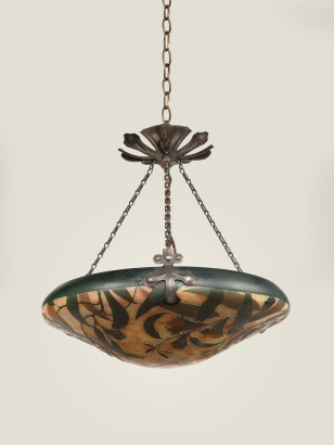 Large Art Nouveau 'Eucalyptus' Plafonniers