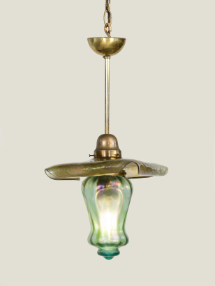 Art Nouveau 'Lily Pad' Pendant Lamp