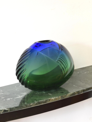 Cobalt Art Glass Vase