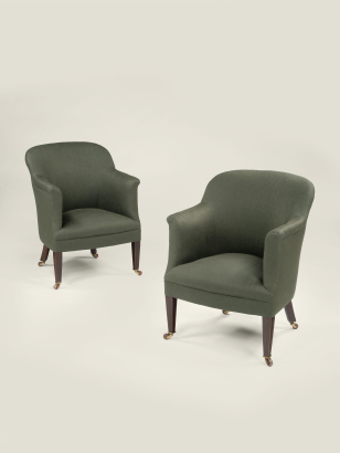 Pair of Late Victorian Tub Armchairs