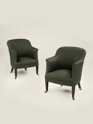 Pair of Late Victorian Tub Armchairs