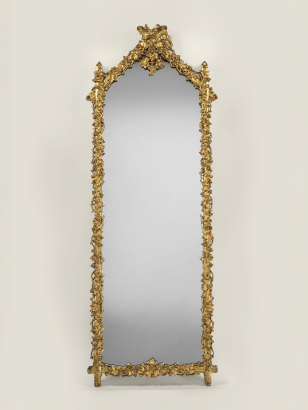Tall 19th Century 'Grape-Vine' Gilded Mirror