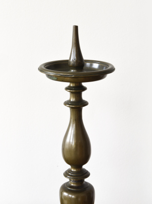 Pair of Large 17th Century Bronze Candlesticks Pair of Large 17th Century Bronze Candlesticks