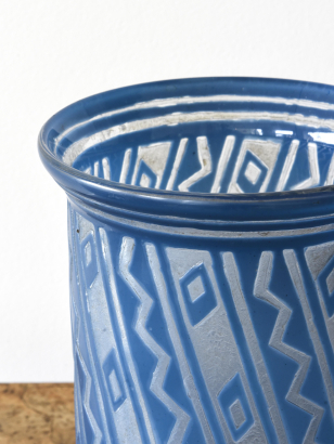 Large Art Deco Aqua Blue Vase Large Art Deco Aqua Blue Vase
