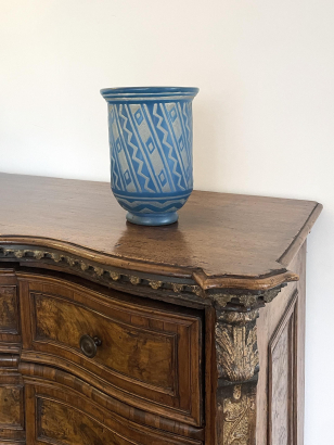 Large Art Deco Aqua Blue Vase