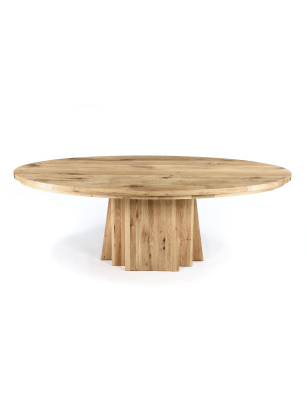 Oval Dining Table in Knotty Oak