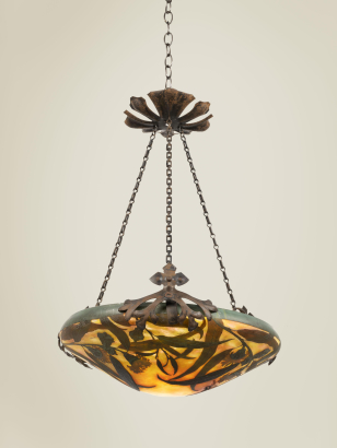 Art Nouveau 'Eucalyptus' Plafonnier Art Nouveau 'Eucalyptus' Plafonnier