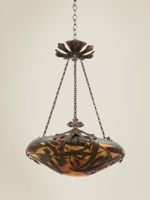 Art Nouveau 'Eucalyptus' Plafonnier Art Nouveau 'Eucalyptus' Plafonnier