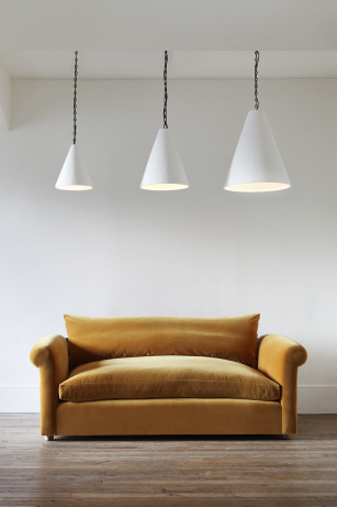 Petersham Sofa in Snowdrift Textured Wool