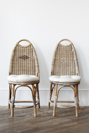 Pair of Dryad Wicker Side Chairs