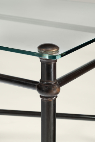 Mid Century Brass & Glass Coffee Table