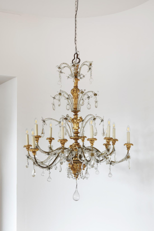Important 18th Century Twelve Arm Genoese Chandelier Important 18th Century Twelve Arm Genoese Chandelier