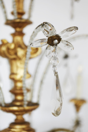 Important 18th Century Twelve Arm Genoese Chandelier Important 18th Century Twelve Arm Genoese Chandelier