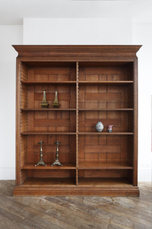 Large Arts & Crafts Oak Library Bookcase Large Arts & Crafts Oak Library Bookcase