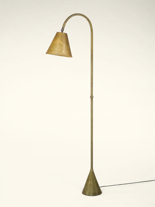 Stitched Leather Floor Lamp by Valentí