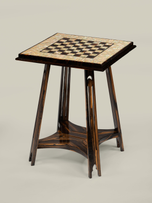 Art Deco Calamander Games Table Art Deco Calamander Games Table