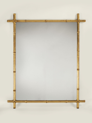 Gilded Faux Bamboo Mirror