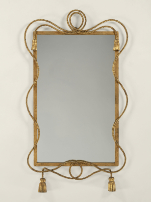 Mid Century French Rope Twist Mirror
