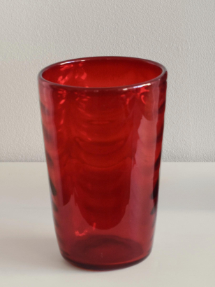 Small Red Glass Whitefriars Vase Small Red Glass Whitefriars Vase