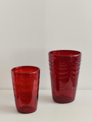 Small Red Glass Whitefriars Vase Small Red Glass Whitefriars Vase