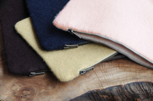 Felted Cashmere Pouch