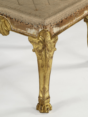 Set of Eight George I Gilt Gesso Dining Chairs
