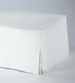 Upholstered Ottoman with Slipcover