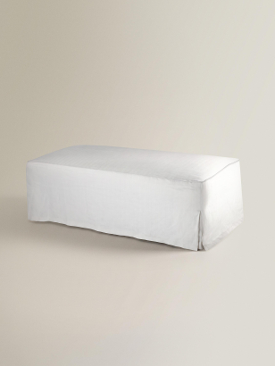 Upholstered Ottoman with Slipcover