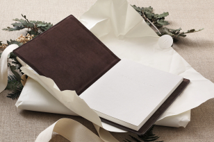 NUBUCK CHOCOLATE NOTEBOOK 