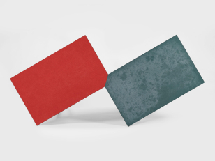1960's Red & Green Formica 'Double' Desk