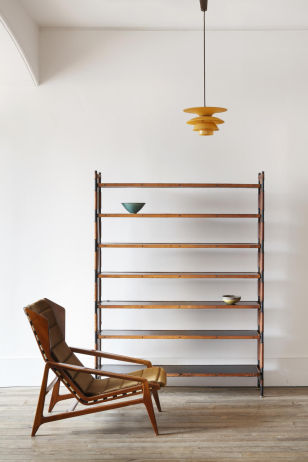 Stitched Leather Bookcase