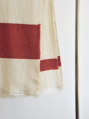 Red Stripe Cashmere Shawl