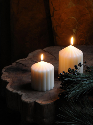 Fluted Candle - Fireside