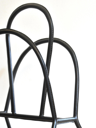 Stitched Leather Magazine Rack Stitched Leather Magazine Rack