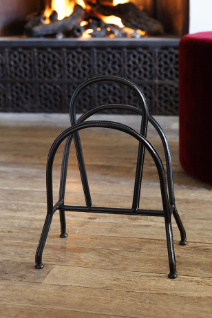 Stitched Leather Magazine Rack