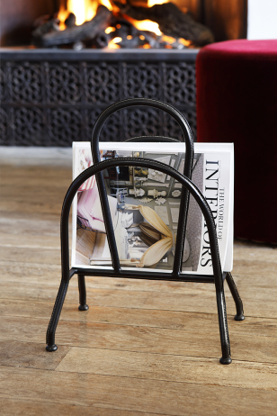 Stitched Leather Magazine Rack