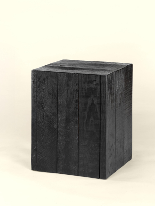 Ebonised Oak Plinth with Door